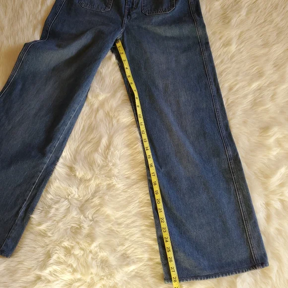 Veronica Beard Wide Leg Patch Pocket Jeans Size 26 - Picture 12 of 15